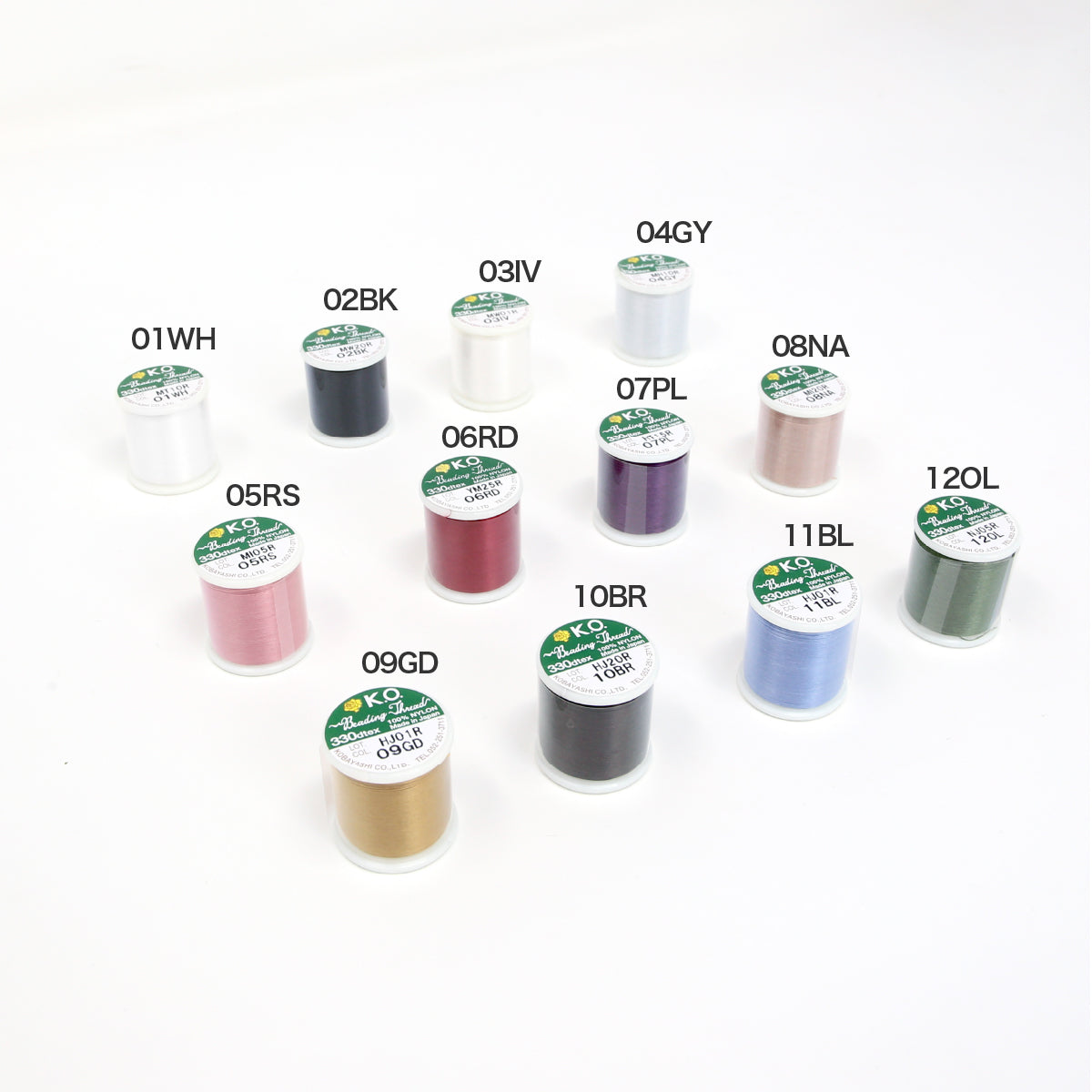 KO beading thread 24 colors assorted set