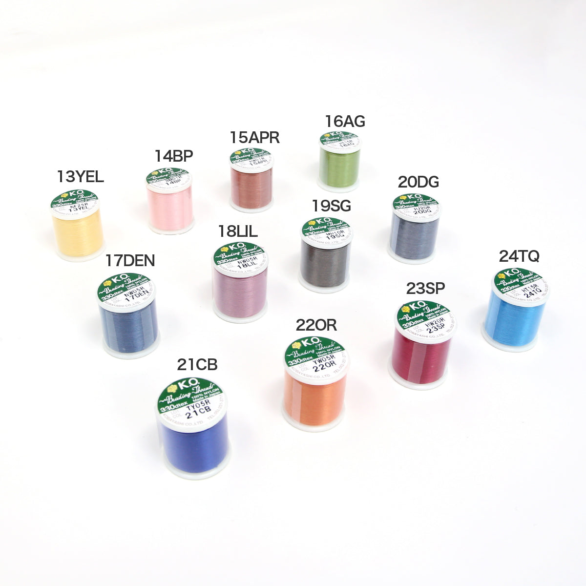 KO beading thread 24 colors assorted set